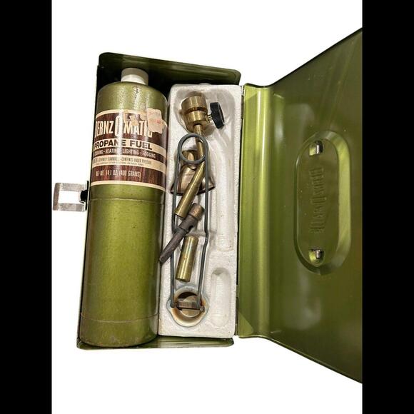 Vintage Bernz-O-Matic Jet Torch 7 Piece Kit - Green Box. - Picture 2 of 9